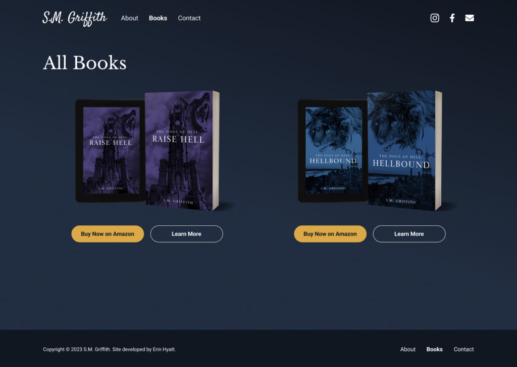 S.M. Griffith's author website - Books page