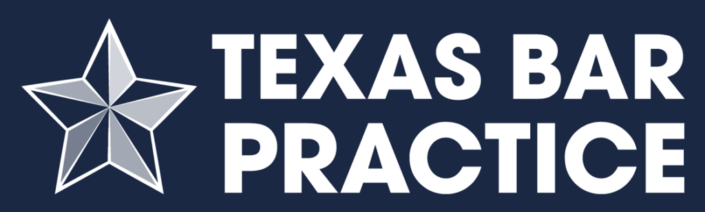 Texas Bar Practice final logo - inverse variant