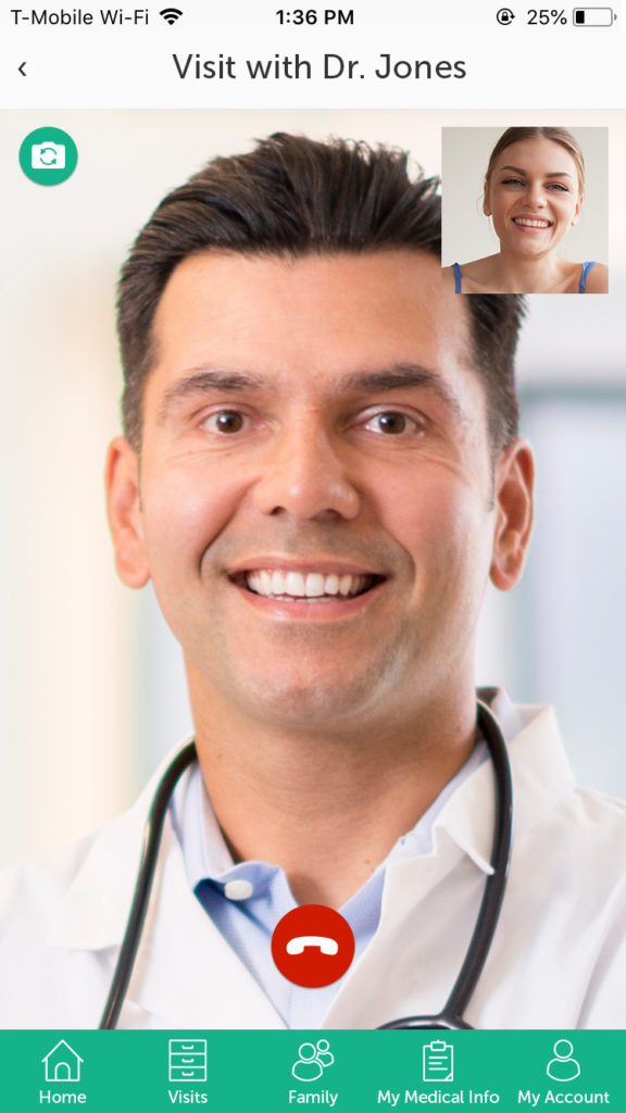 eMDaccess phone app design - Video chat