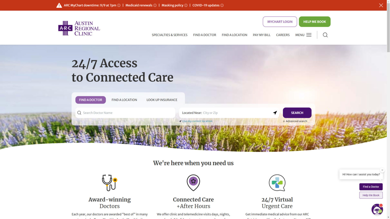 Austin Regional Clinic screenshot