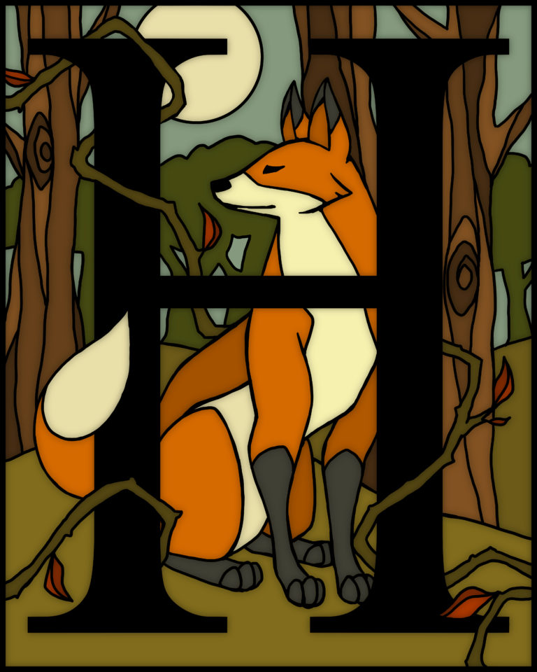 Fox design I had printed onto a window cling