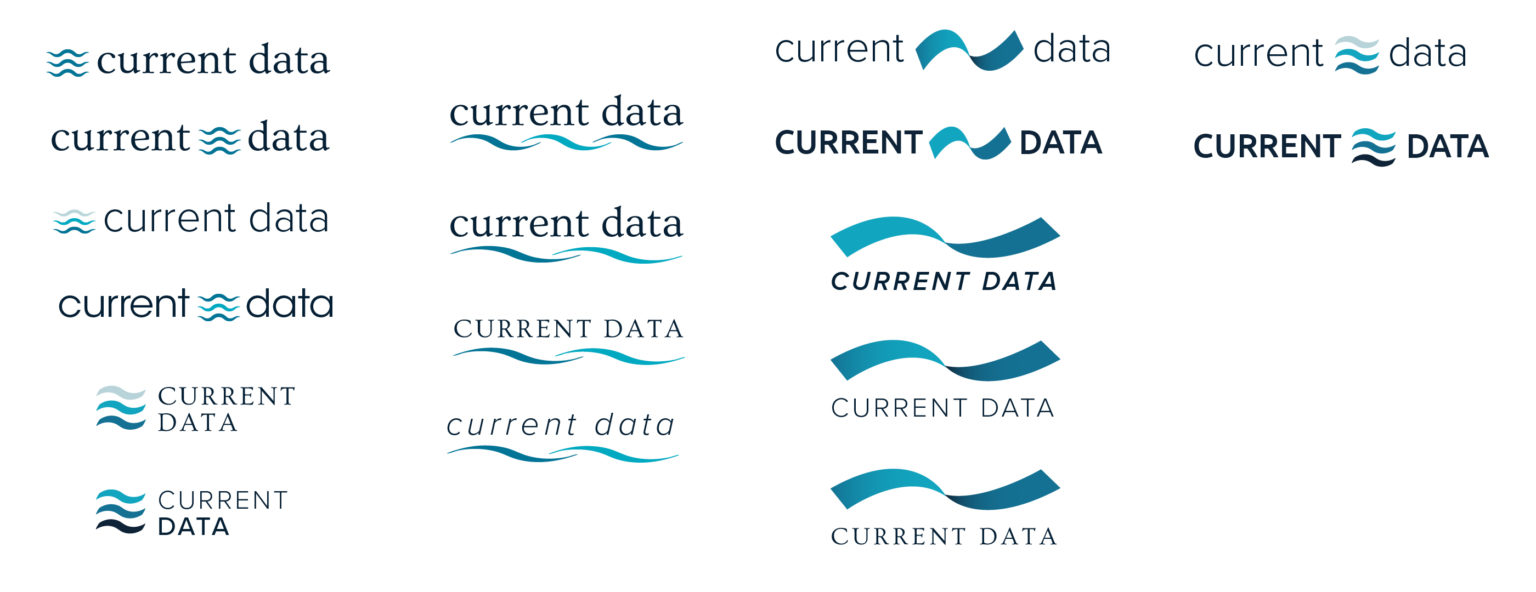 Current Data logo concepts