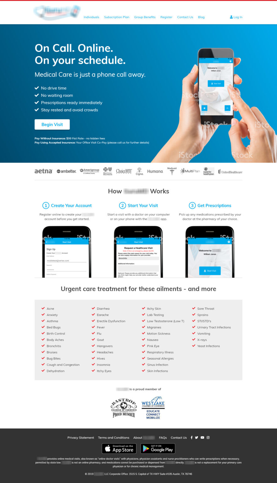 Telemedicine Company (SitePress) - Home page design v2
