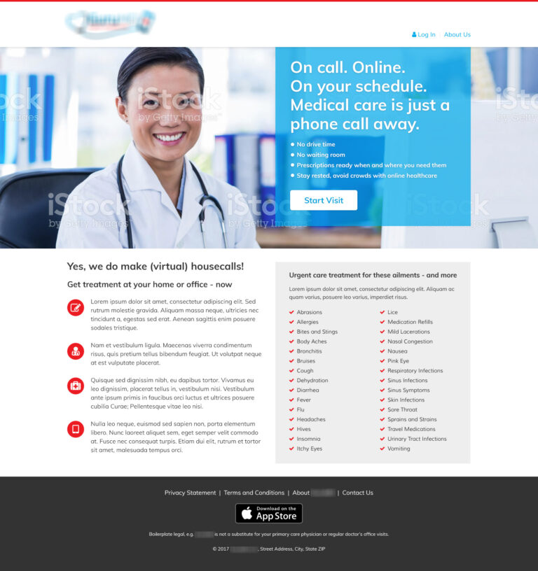 Telemedicine Company (SitePress) - Home page design v2